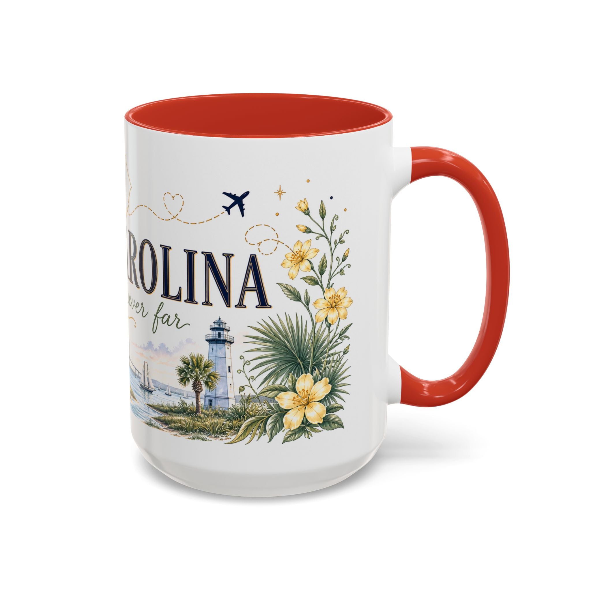 South Carolina State Mug | Botanical Map Accent Cup (11oz 15oz)