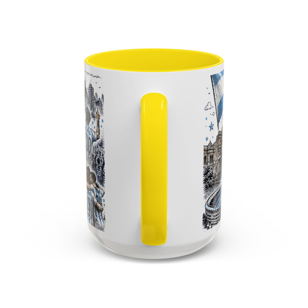 Argentina Soccer Coffee Mug | Soccer Fan Gift | Accent Color Ceramic 11oz 15oz Match Day Cup