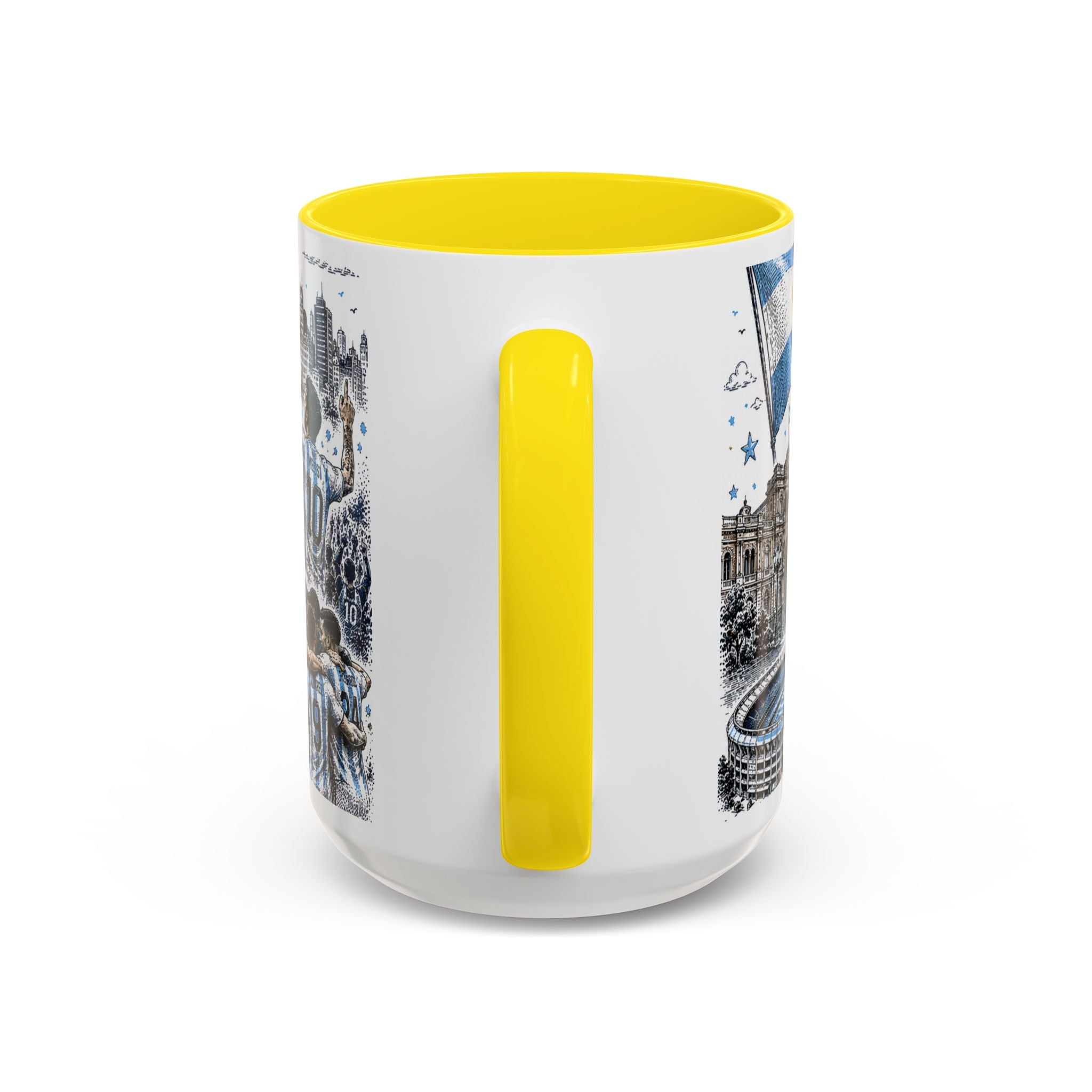 Argentina Soccer Coffee Mug | Soccer Fan Gift | Accent Color Ceramic 11oz 15oz Match Day Cup