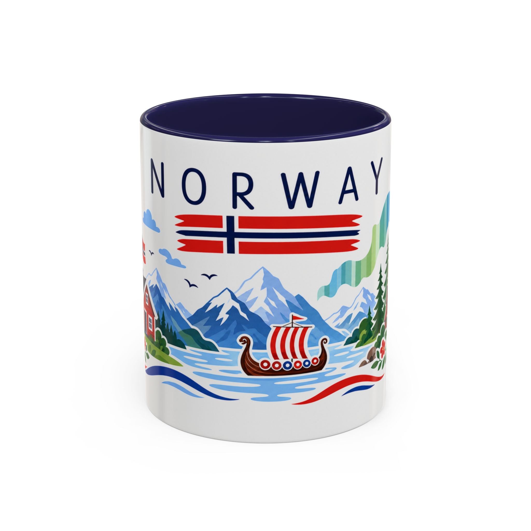 Norway Coffee Mug | Travel Souvenir Accent Mug | Country Gift Ceramic Cup 11oz 15oz