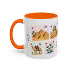 Cairo Coffee Mug | Postage Stamp Collage Mug | Travel Souvenir Accent Cup 11oz 15oz