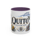 Quito Coffee Mug | Ecuador Travel Souvenir | Vintage Illustrated City Gift | 11 oz 15 oz Accent Mug