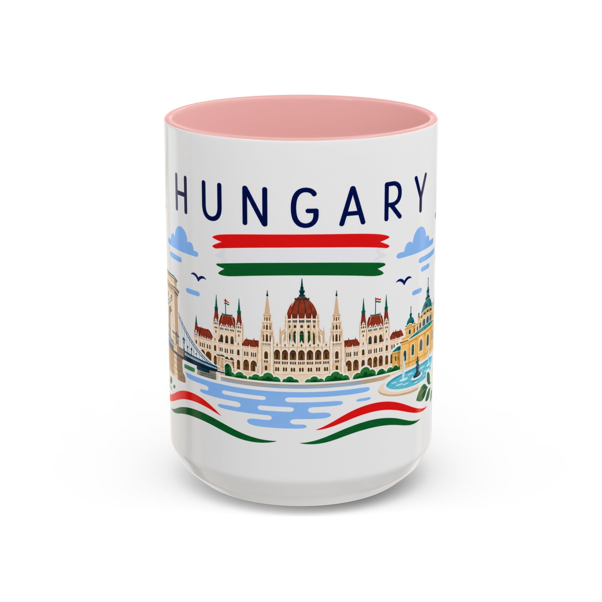 Hungary Coffee Mug | Travel Souvenir Accent Mug | Country Gift Ceramic Cup 11oz 15oz
