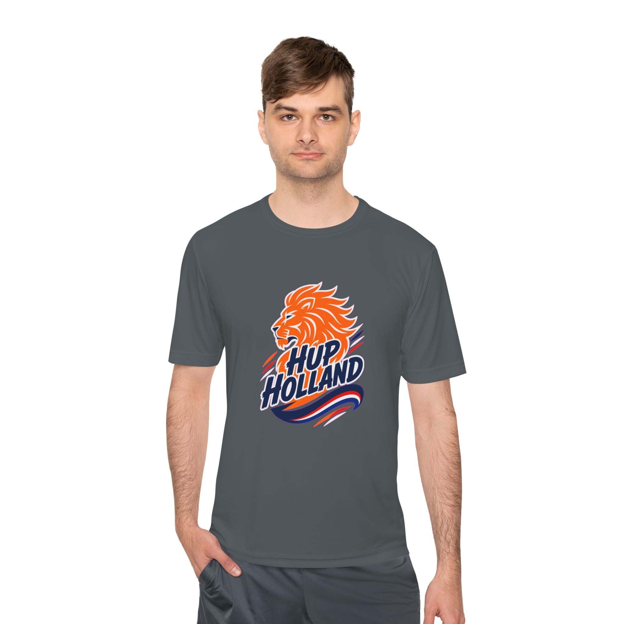 Hup Holland Netherlands Soccer Fan Shirt, Moisture Wicking Sport Tee