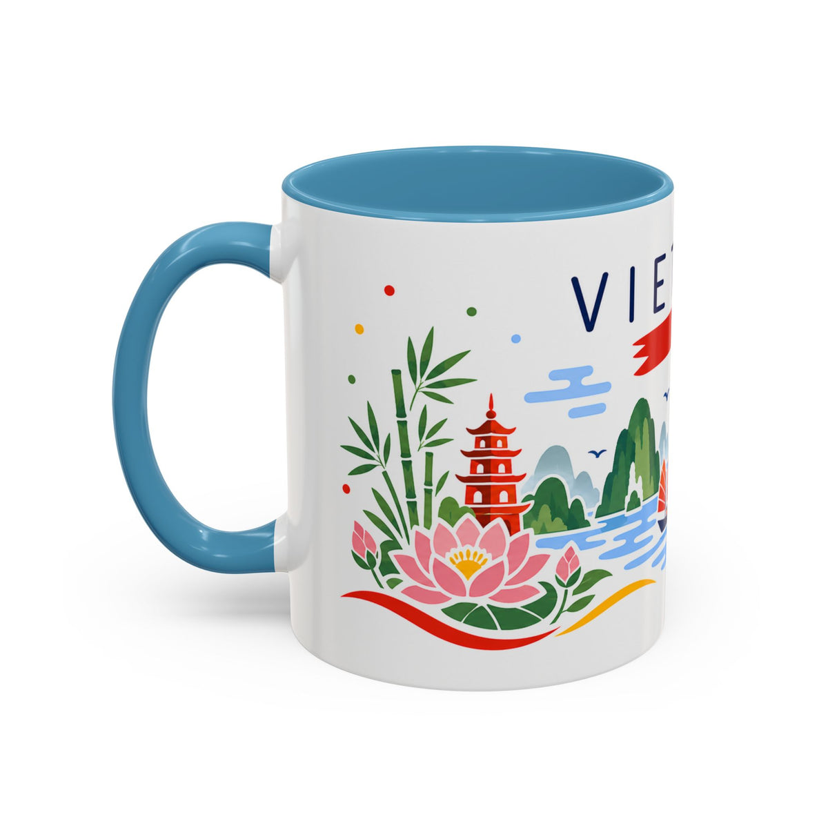 Vietnam Coffee Mug | Travel Souvenir Accent Mug | Country Gift Ceramic Cup 11oz 15oz
