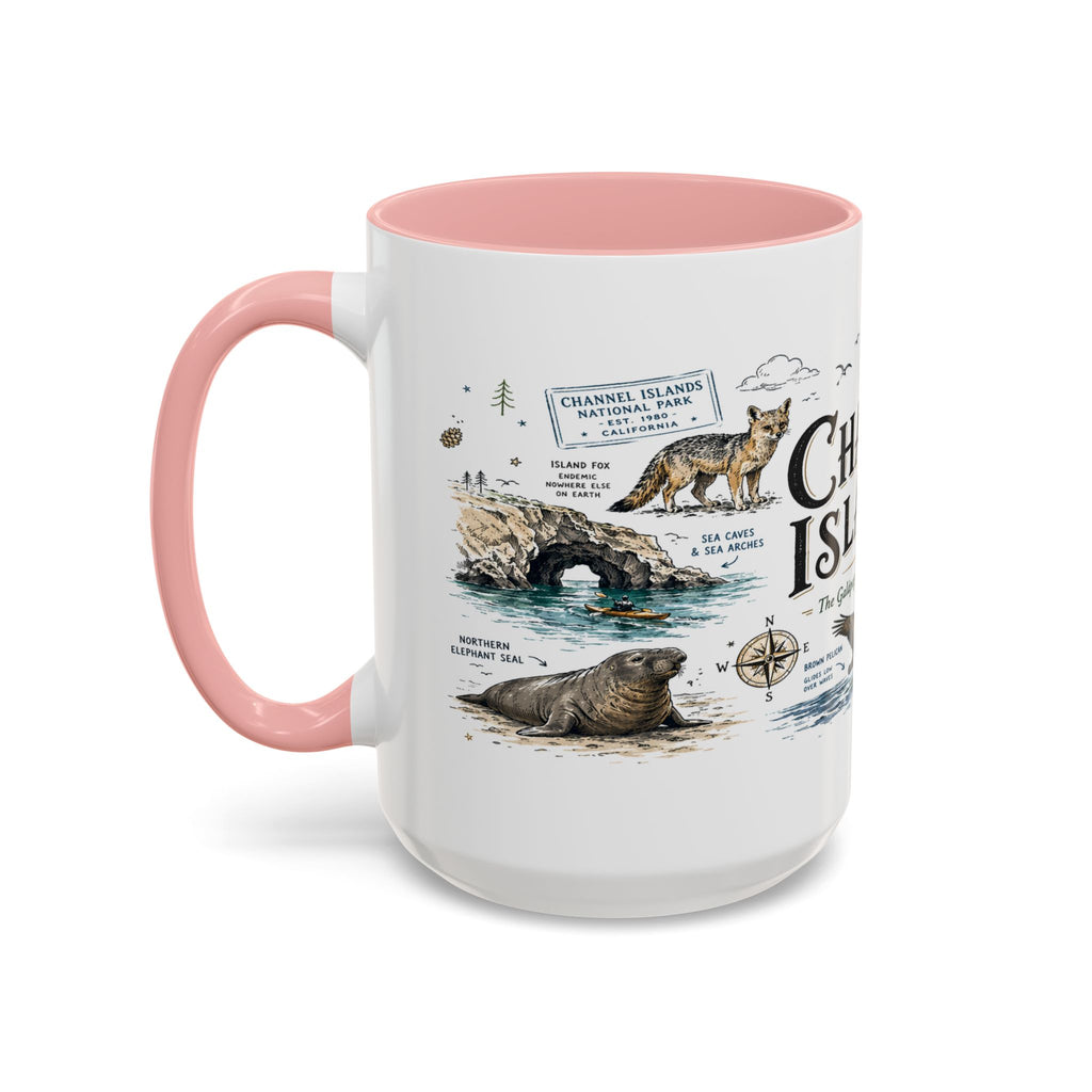 Channel Islands National Park Coffee Mug | California Island Wildlife Marine Gift | Accent Color Ceramic 11oz 15oz