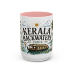 Kerala Backwaters Coffee Mug | Travel Destination Souvenir Gift | Accent Color Ceramic 11oz 15oz