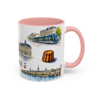 Bordeaux Illustrated Travel Mug | City Souvenir Accent Coffee Mug | 11oz 15oz Ceramic Cup