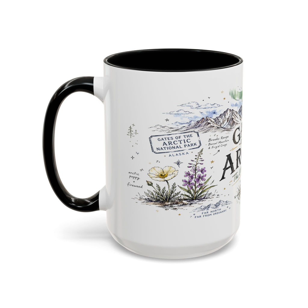 Gates of the Arctic National Park Coffee Mug | Alaska Arctic Wilderness Gift | Accent Color Ceramic 11oz 15oz