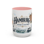 Hamburg Coffee Mug | Germany Travel Souvenir | Vintage Illustrated City Gift | 11 oz 15 oz Accent Mug