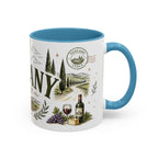 Tuscany Coffee Mug | Travel Destination Souvenir Gift | Accent Color Ceramic 11oz 15oz