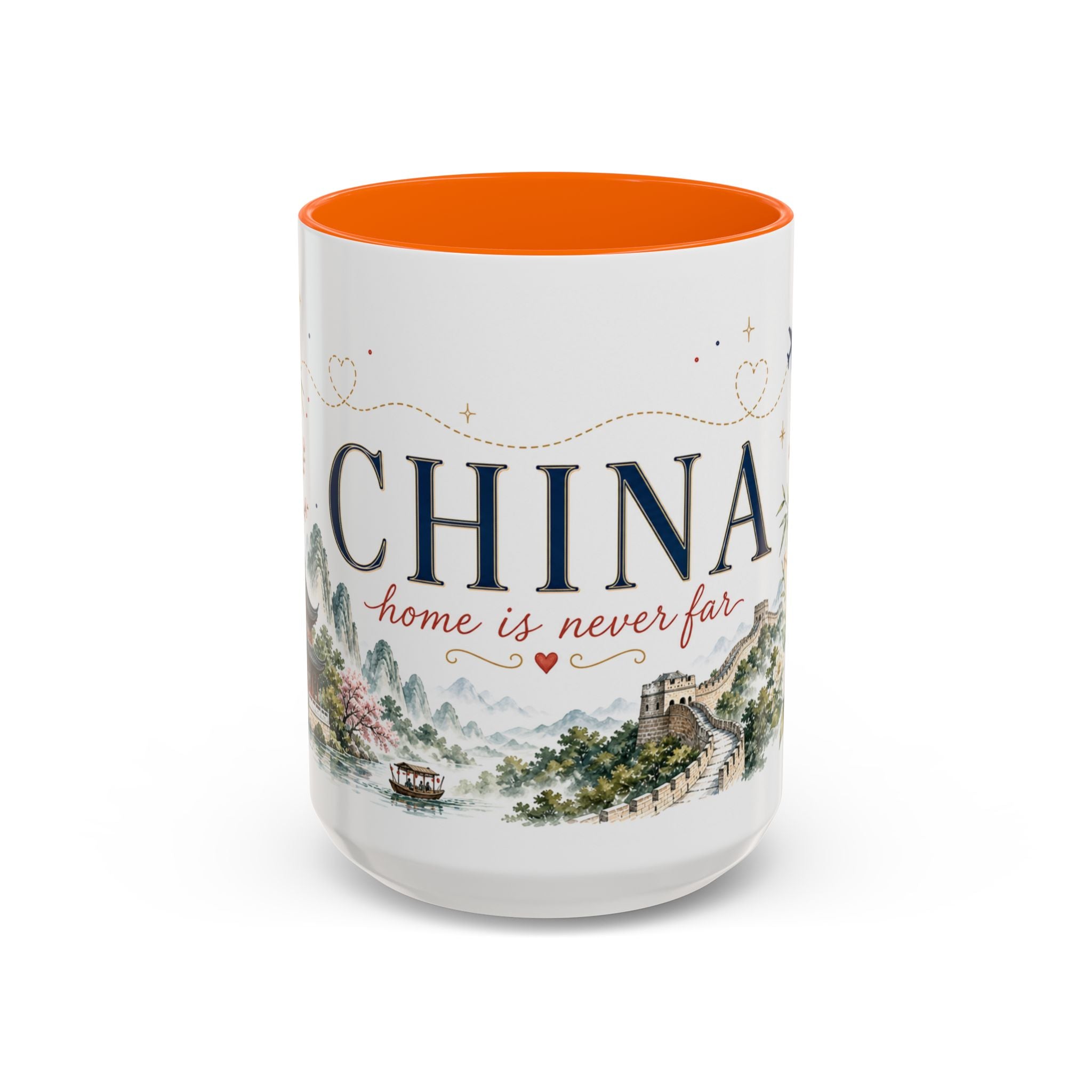 China Home Country Mug | Moving Away Gift | Long Distance Friendship | 11 oz 15 oz Accent Mug