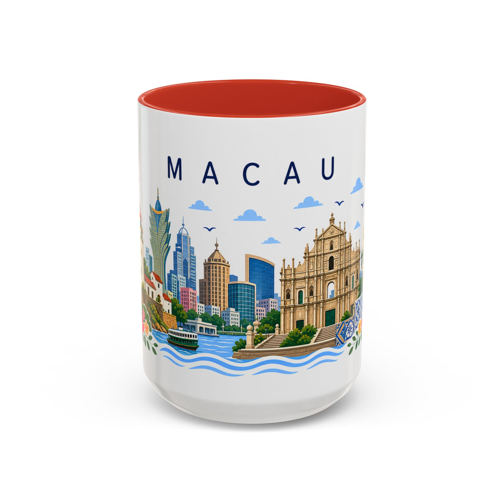 Macau Coffee Mug | Travel Souvenir Accent Mug | Place Gift Ceramic Cup 11oz 15oz