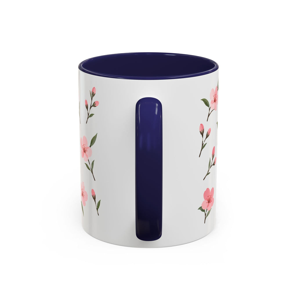 Delaware Peach Blossom Mug, State Flower Floral Coffee Cup, 11oz Botanical Gift