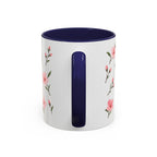 Delaware Peach Blossom Mug, State Flower Floral Coffee Cup, 11oz Botanical Gift