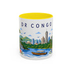 DR Congo Coffee Mug | Travel Souvenir Accent Mug | Place Gift Ceramic Cup 11oz 15oz