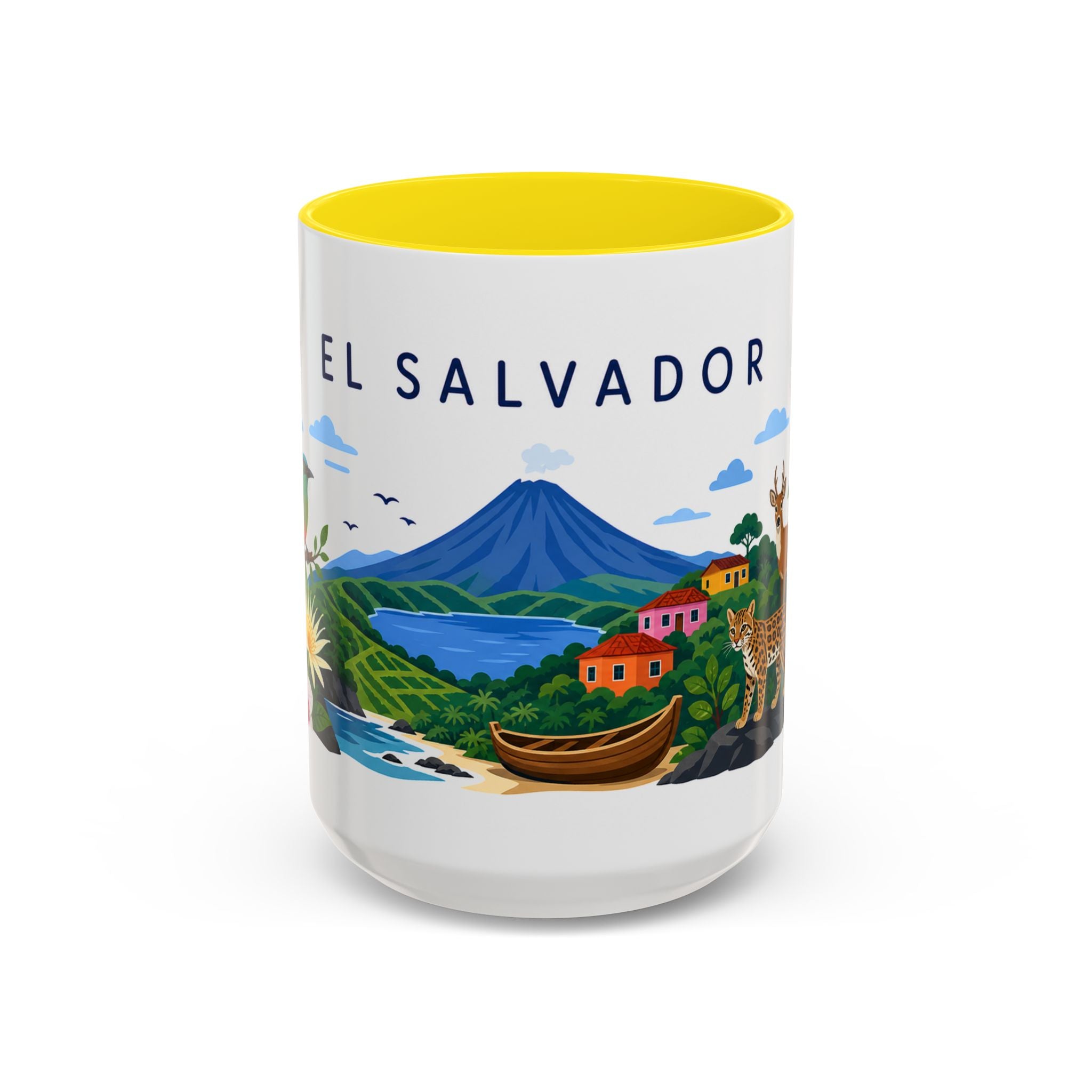 El Salvador Coffee Mug | Travel Souvenir Accent Mug | Country Gift Ceramic Cup 11oz 15oz