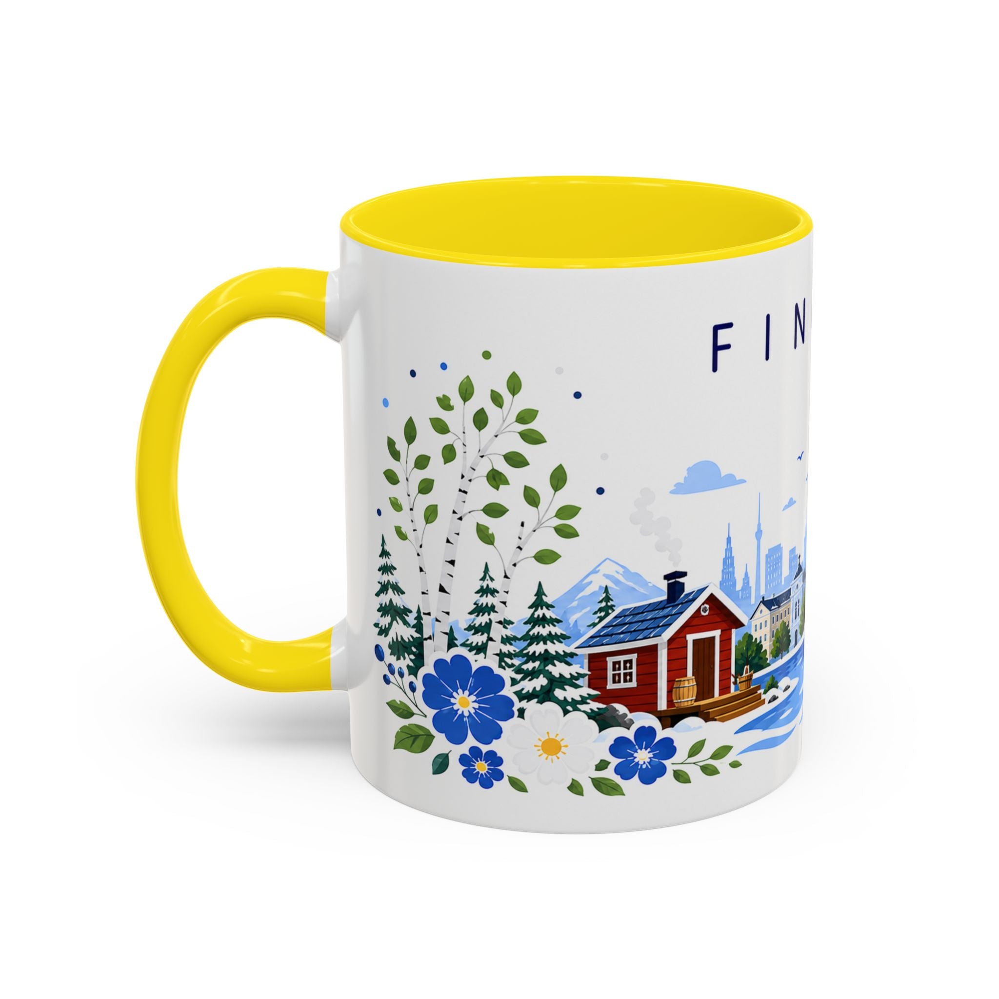 Finland Coffee Mug | Travel Souvenir Accent Mug | Place Gift Ceramic Cup 11oz 15oz