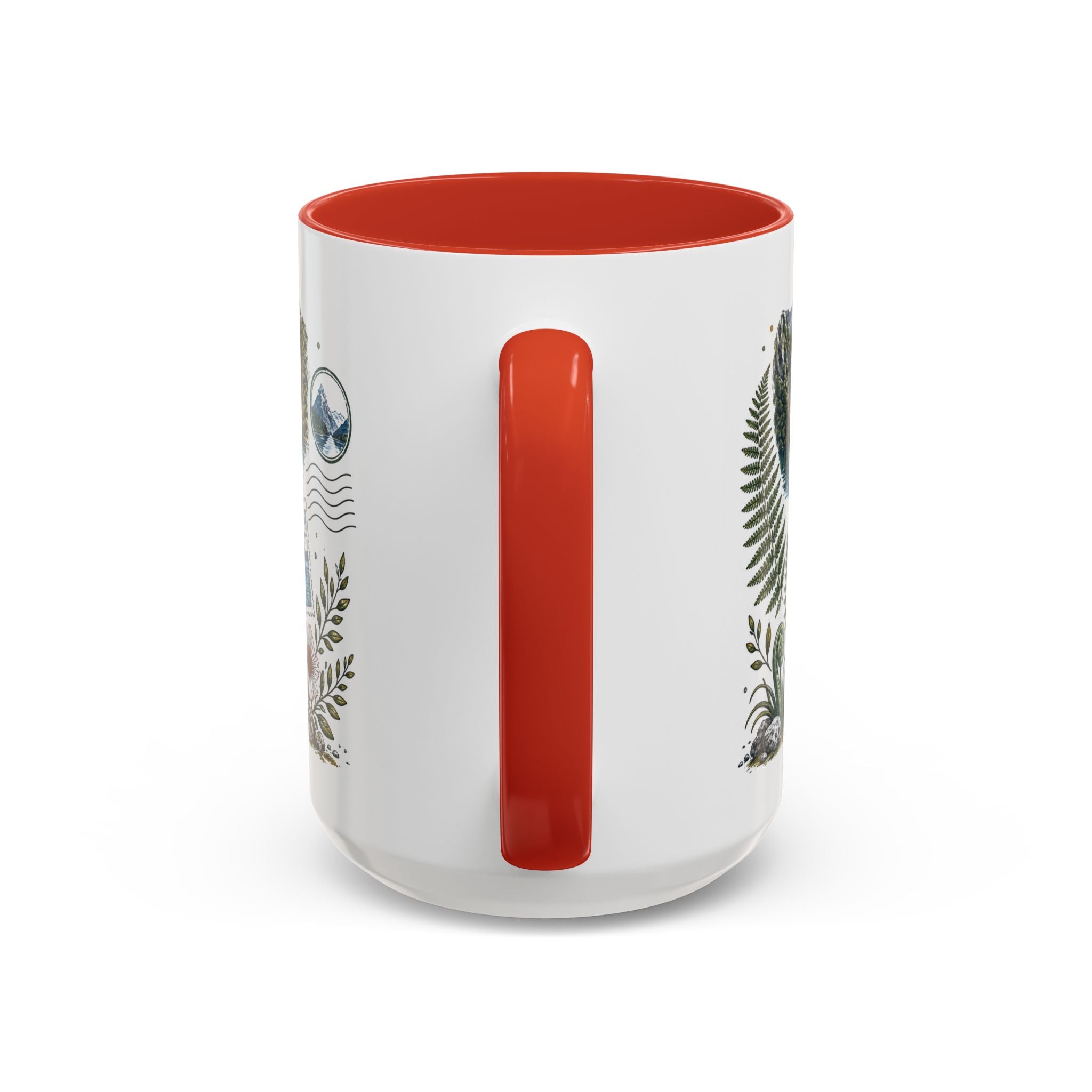 New Zealand South Island Coffee Mug | Travel Destination Souvenir Gift | Accent Color Ceramic 11oz 15oz