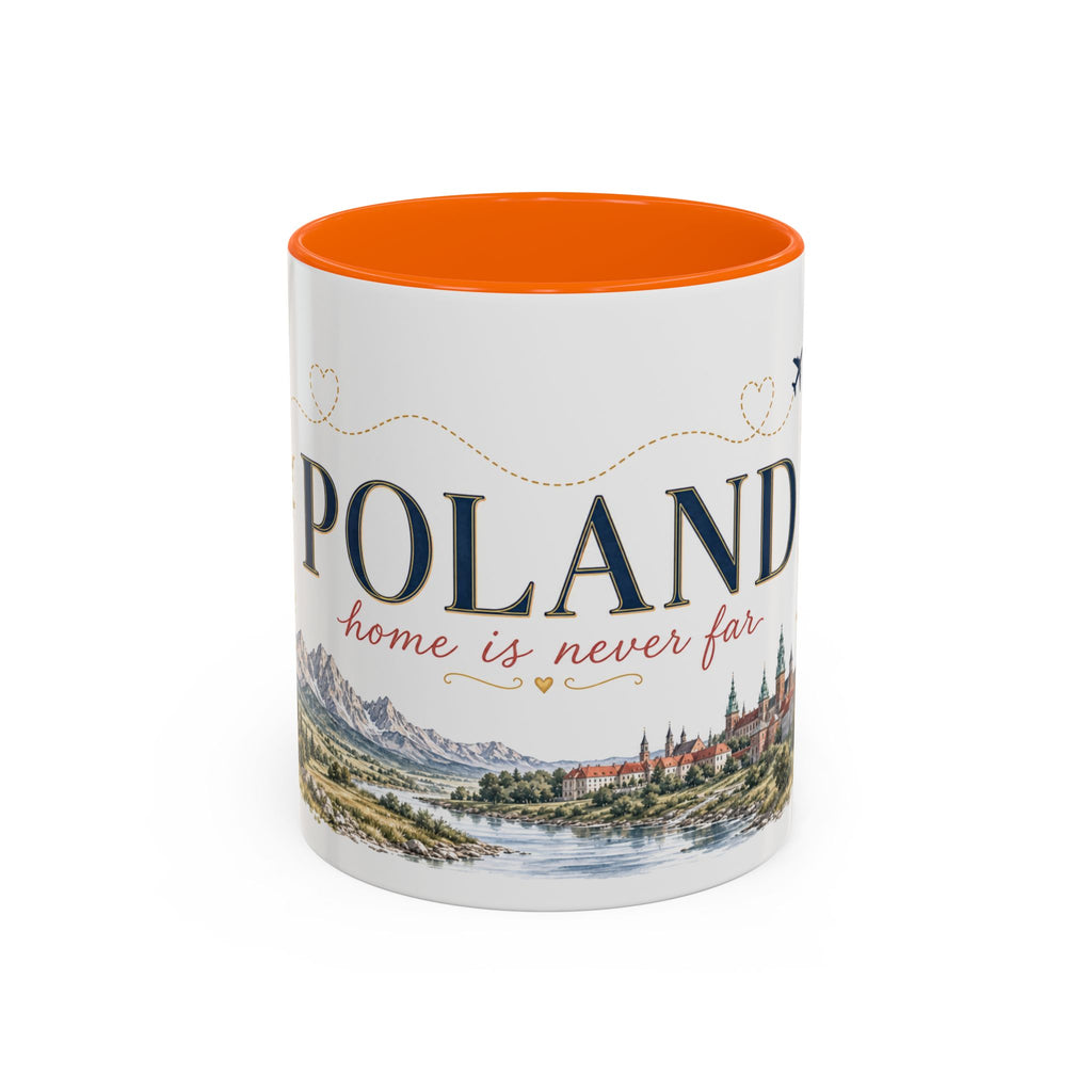 Poland Home Country Mug | Moving Away Gift | Long Distance Friendship | 11 oz 15 oz Accent Mug