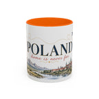 Poland Home Country Mug | Moving Away Gift | Long Distance Friendship | 11 oz 15 oz Accent Mug