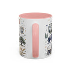 America the Beautiful Coffee Mug | Patriotic USA Gift | Accent Color Ceramic 11oz 15oz