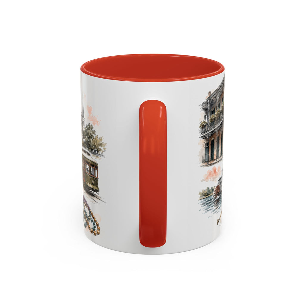 New Orleans Coffee Mug | United States Travel Souvenir | Vintage Illustrated City Gift | 11 oz 15 oz Accent Mug
