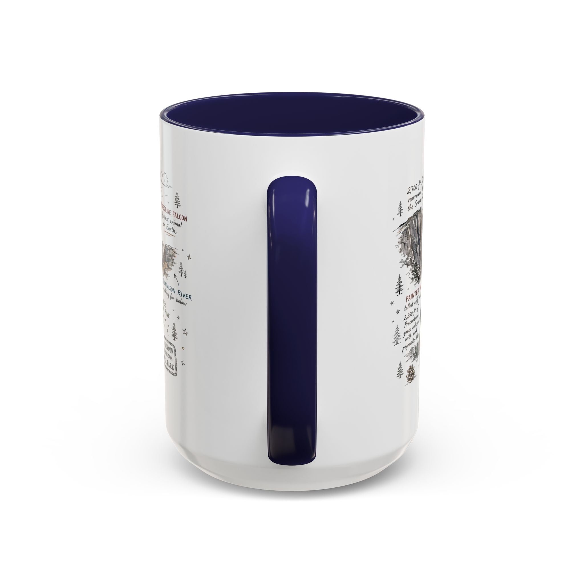 Black Canyon of the Gunnison National Park Coffee Mug | Colorado Deep Canyon Hiking Gift | Accent Color Ceramic 11oz 15oz