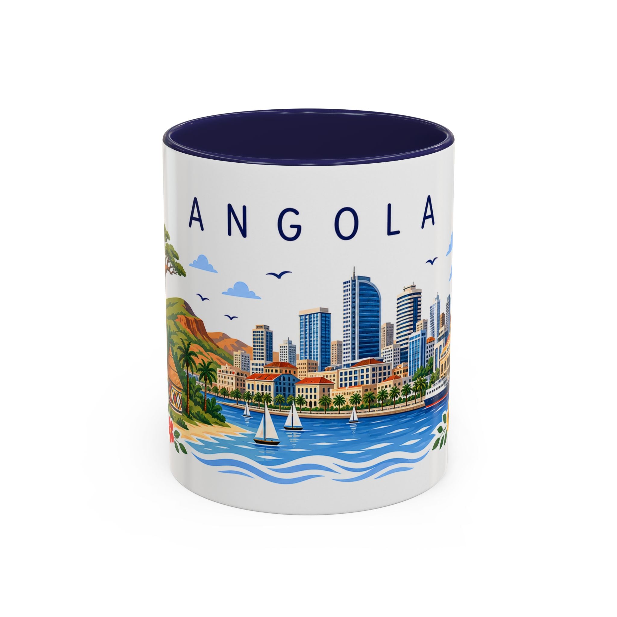 Angola Coffee Mug | Travel Souvenir Accent Mug | Place Gift Ceramic Cup 11oz 15oz
