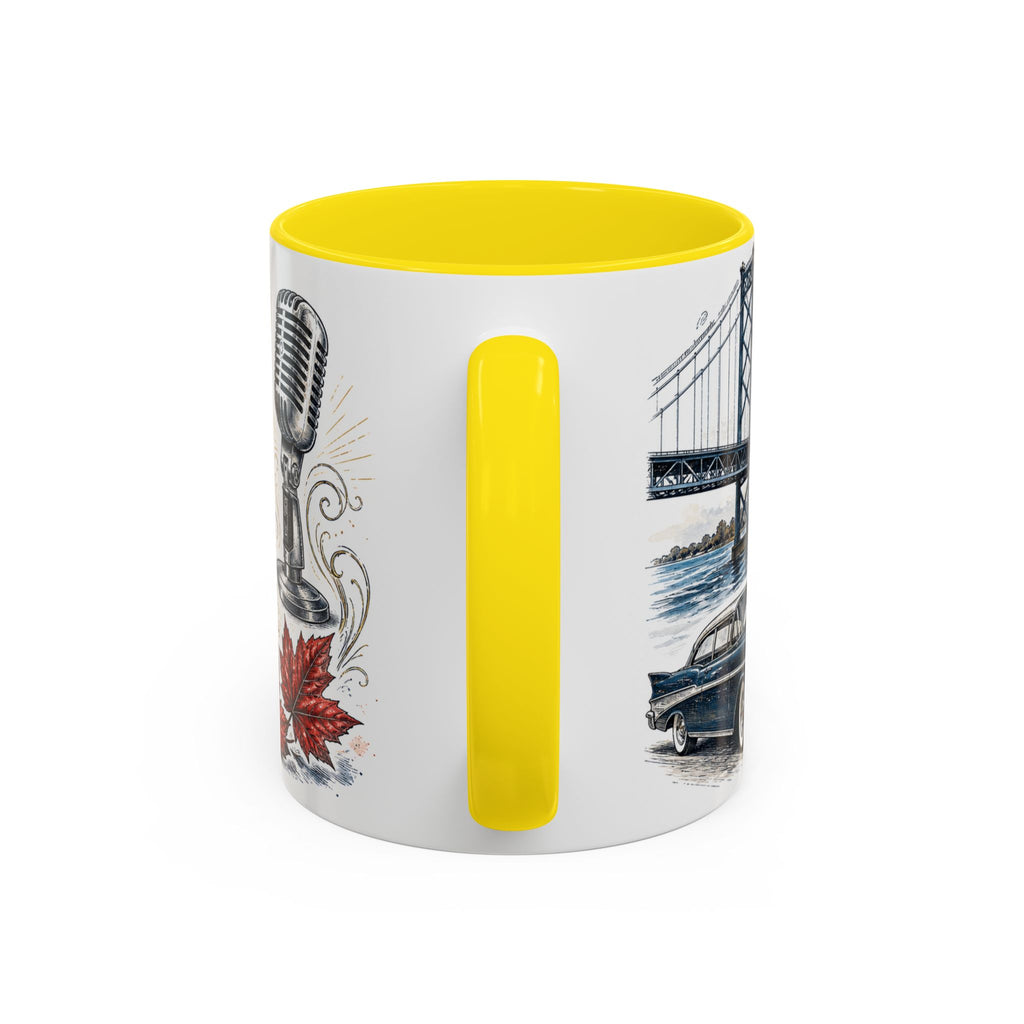 Detroit Coffee Mug | United States Travel Souvenir | Vintage Illustrated City Gift | 11 oz 15 oz Accent Mug