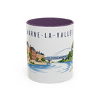 Marne-La-Vallée Coffee Mug | France Travel Souvenir | Porcelain Decal City Gift | 11oz 15oz Accent Mug