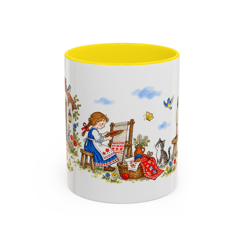 Spindle Shuttle and Needle Mug | Storybook Fairy Tale Accent Coffee Mug | EveryLegend