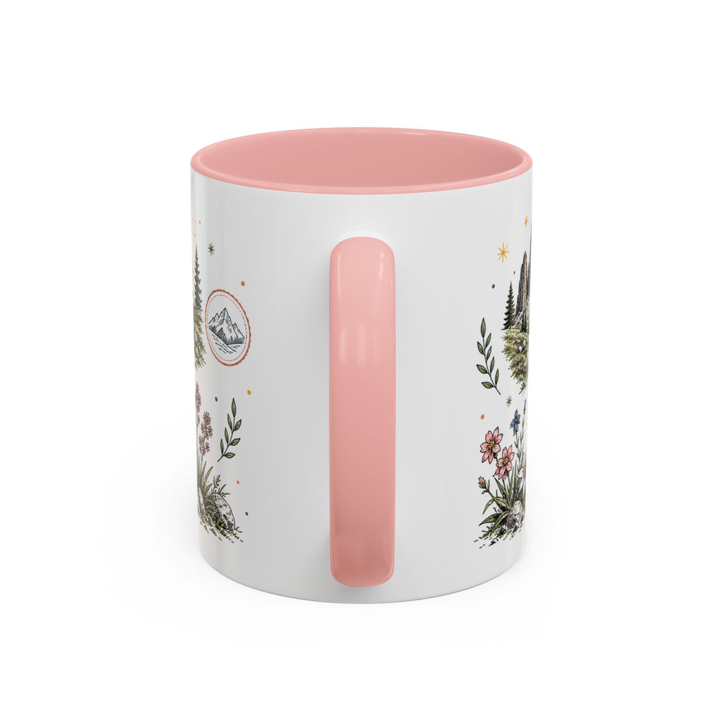 Dolomites Coffee Mug | Travel Destination Souvenir Gift | Accent Color Ceramic 11oz 15oz