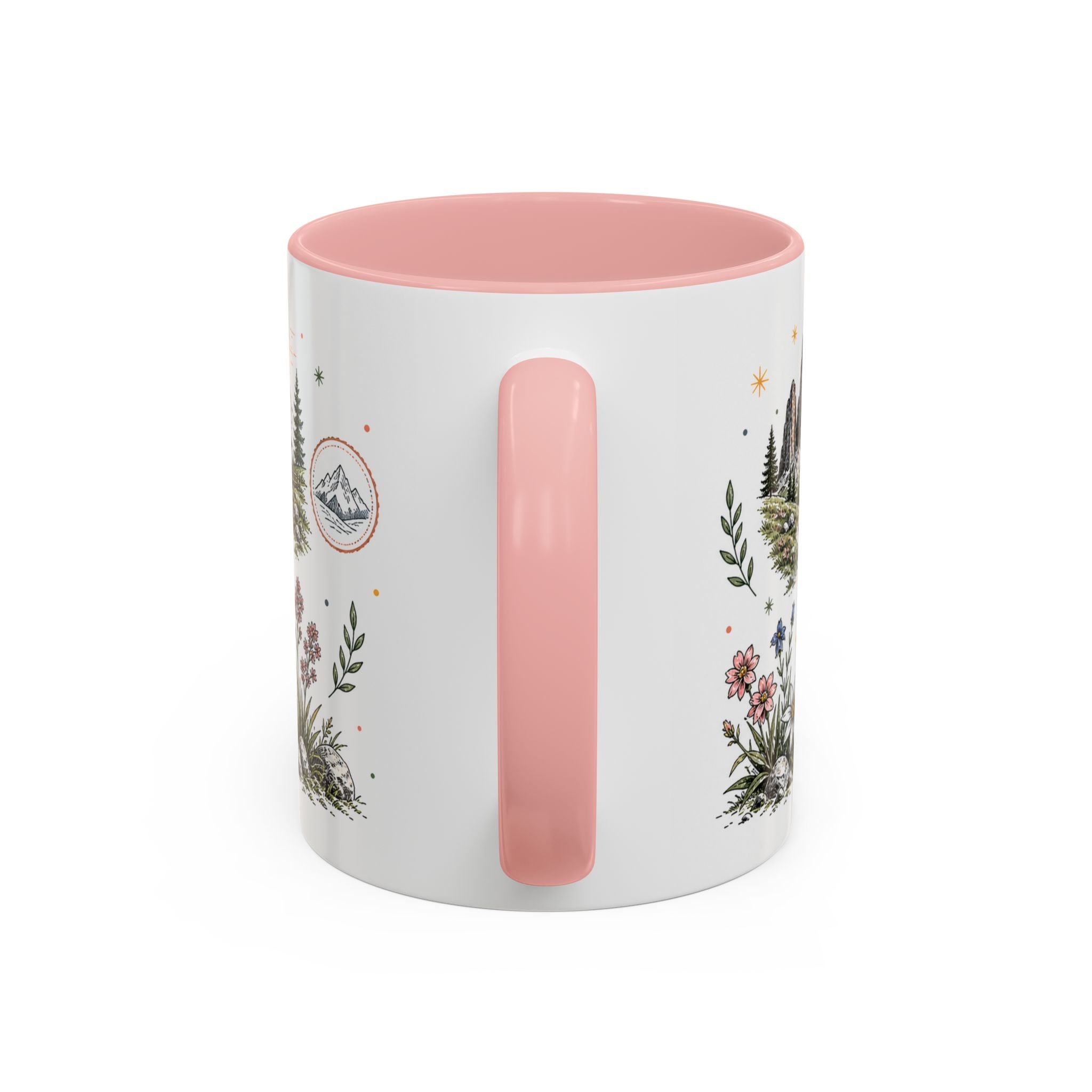 Dolomites Coffee Mug | Travel Destination Souvenir Gift | Accent Color Ceramic 11oz 15oz
