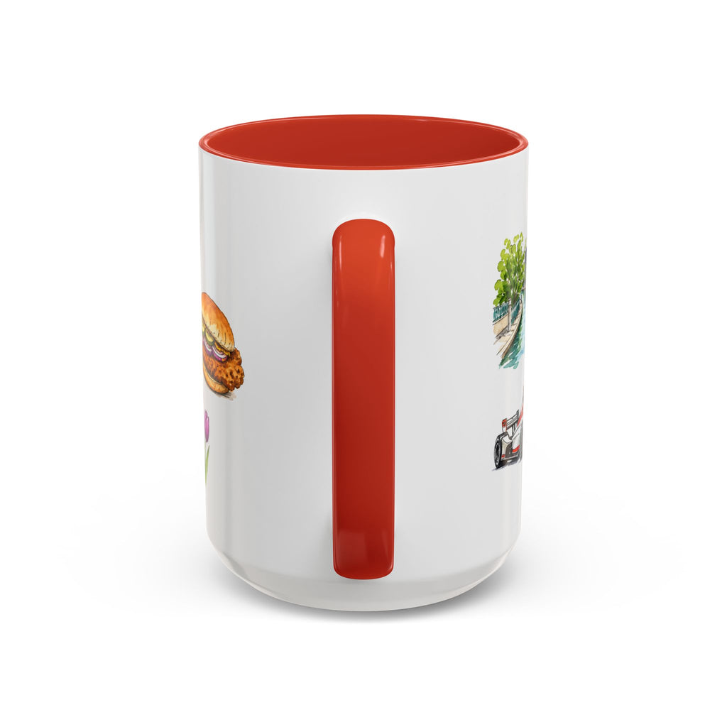 Indianapolis Illustrated Travel Mug | City Souvenir Accent Coffee Mug | 11oz 15oz Ceramic Cup