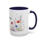Personalized Kindergarten Teacher Mug | Custom Name Wildflower Rainbow Cup | Back to School Gift