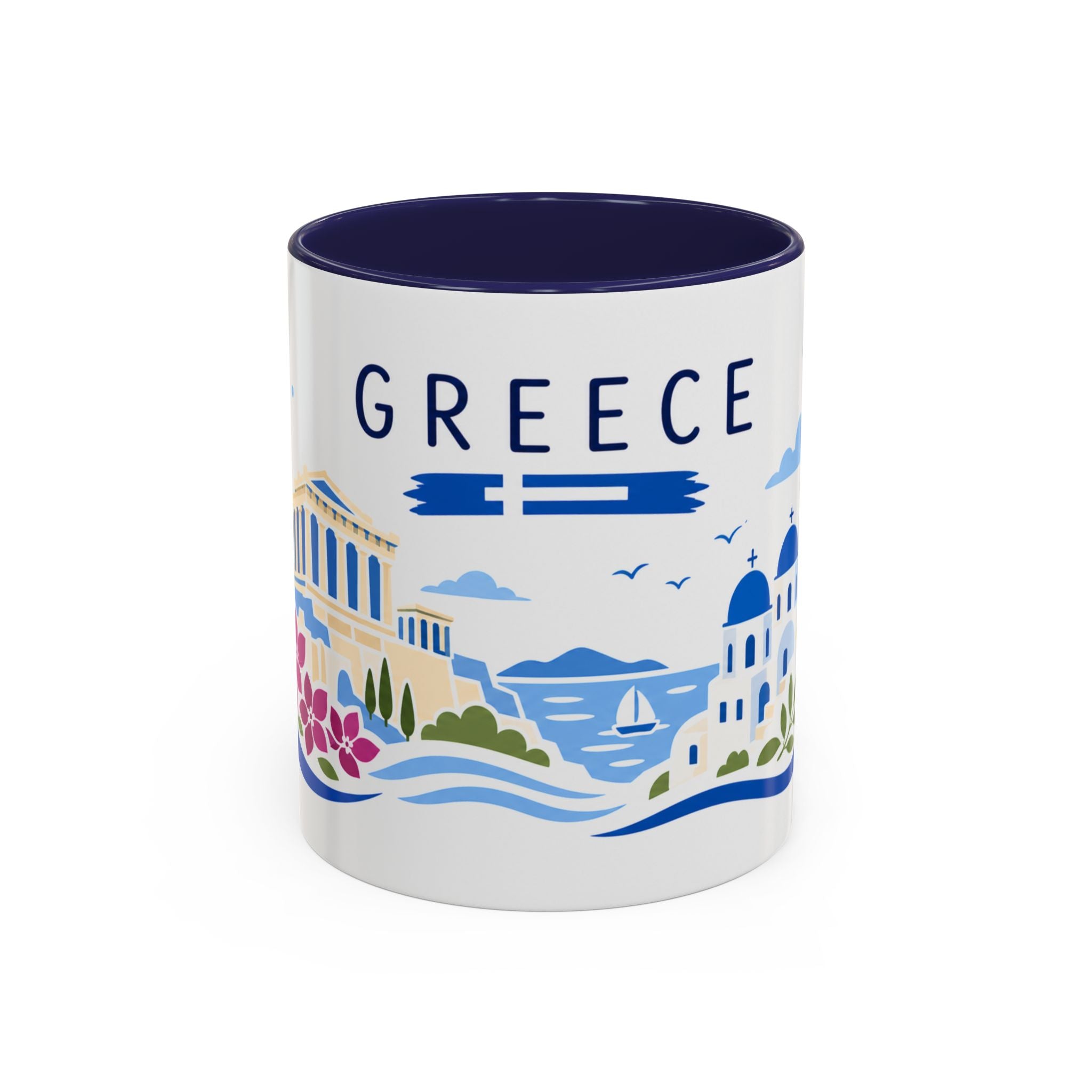 Greece Coffee Mug | Travel Souvenir Accent Mug | Country Gift Ceramic Cup 11oz 15oz