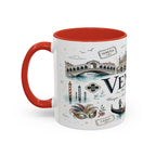 Venice Coffee Mug | Italy Souvenir Travel Gift | Accent Color Ceramic 11oz 15oz