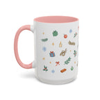 Angkor Christmas Mug | Watercolor Travel Souvenir | Holiday Gift | Accent Ceramic Coffee Cup 11oz 15oz