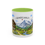 Grindelwald Illustrated Travel Mug | Switzerland Souvenir Accent Coffee Mug | 11oz 15oz Ceramic Cup
