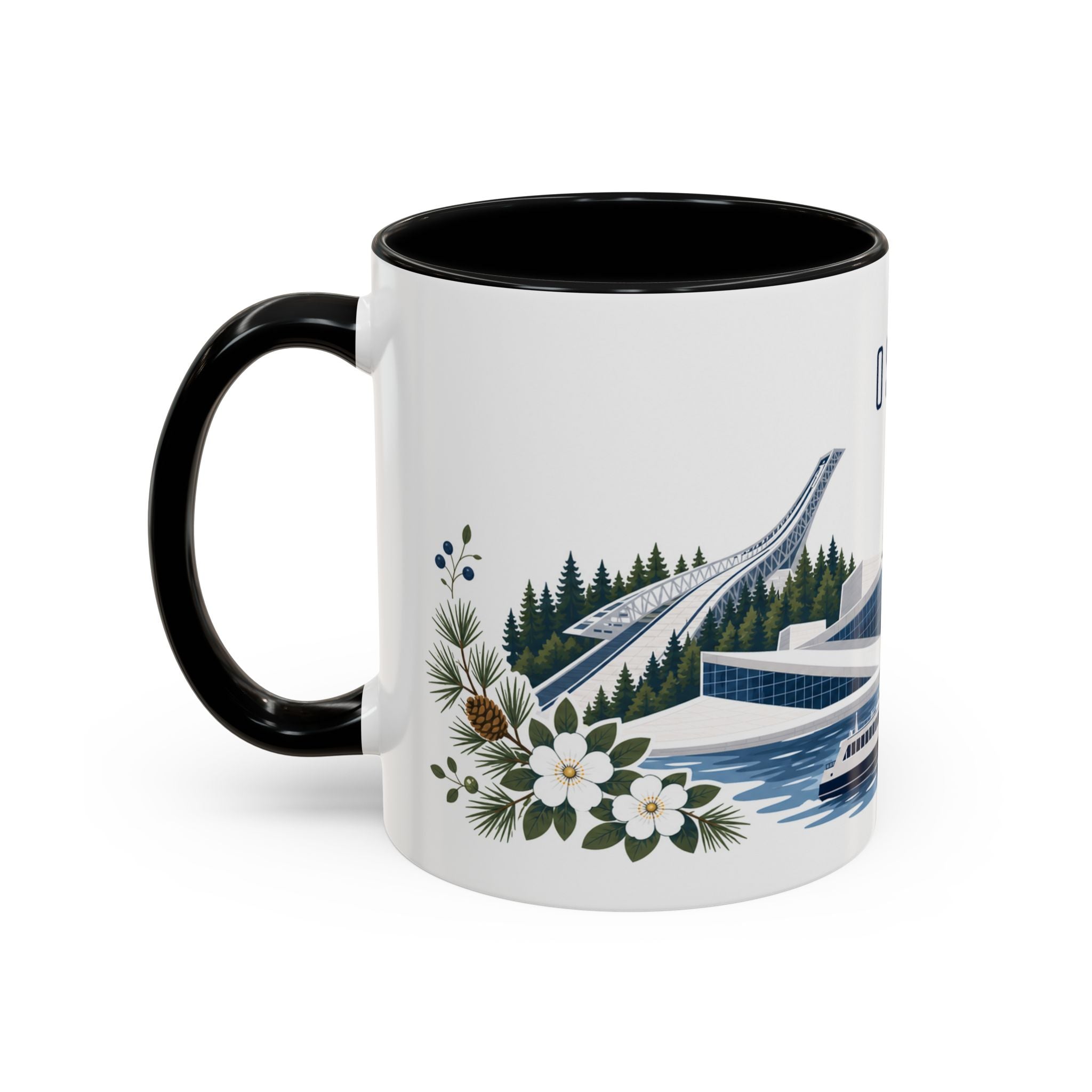 Oslo Coffee Mug | Norway Travel Souvenir | Porcelain Decal City Gift | 11oz 15oz Accent Mug