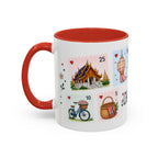 Chiang Mai Coffee Mug | Postage Stamp Collage Mug | Travel Souvenir Accent Cup 11oz 15oz
