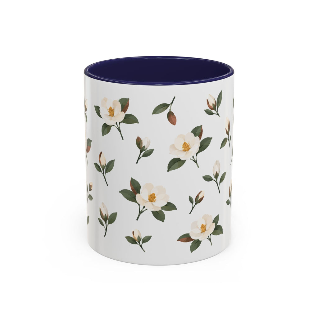 Louisiana Magnolia Mug, State Flower Floral Coffee Cup, 11oz Botanical Gift