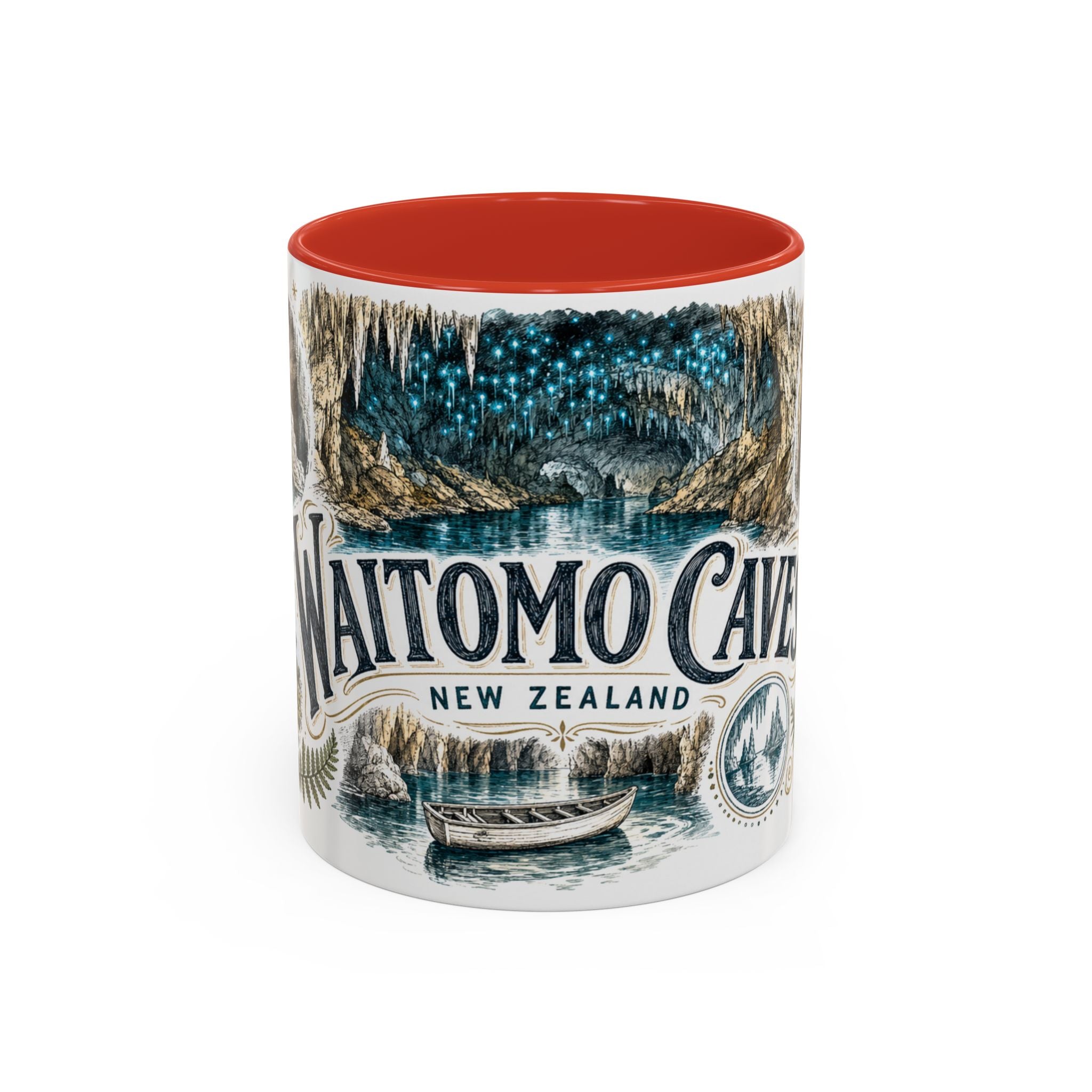Waitomo Caves Mug, New Zealand Travel Souvenir, Bucket List Gift, Accent Ceramic Coffee Mug 11oz 15oz