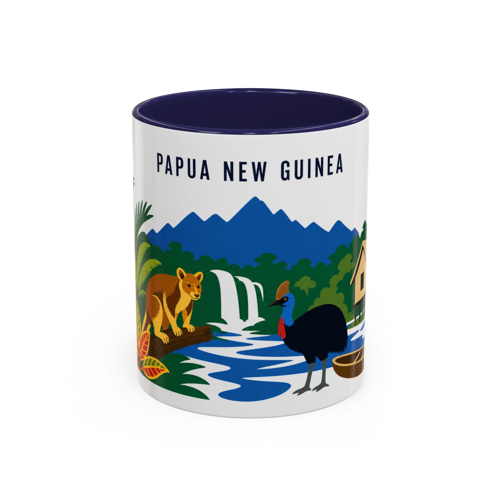 Papua New Guinea Coffee Mug | Travel Souvenir Accent Mug | Country Gift Ceramic Cup 11oz 15oz