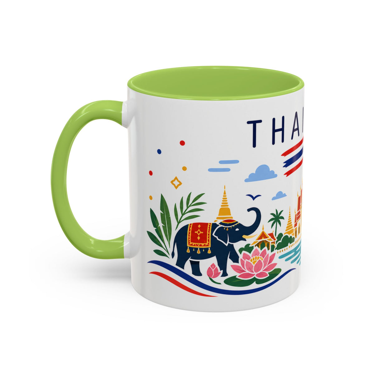 Thailand Coffee Mug | Travel Souvenir Accent Mug | Country Gift Ceramic Cup 11oz 15oz