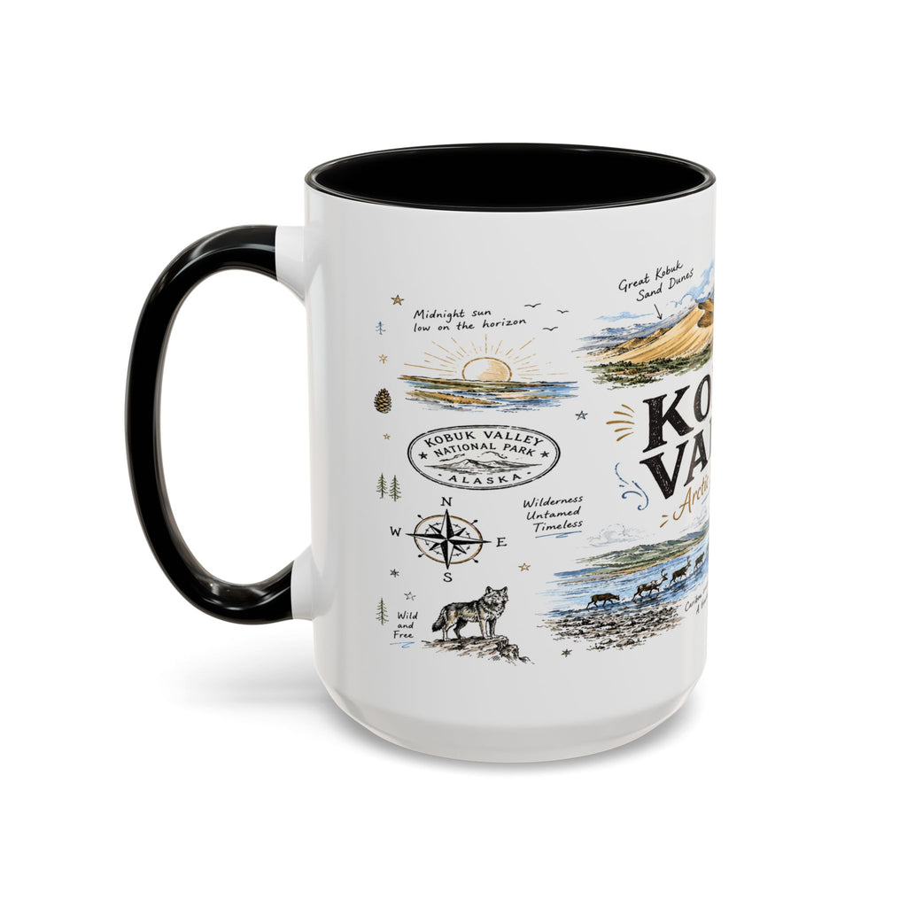 Kobuk Valley National Park Coffee Mug | Alaska Arctic Sand Dunes Gift | Accent Color Ceramic 11oz 15oz