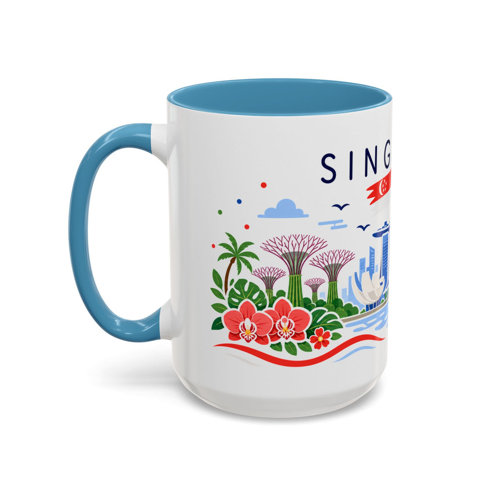 Singapore Coffee Mug | Travel Souvenir Accent Mug | Country Gift Ceramic Cup 11oz 15oz
