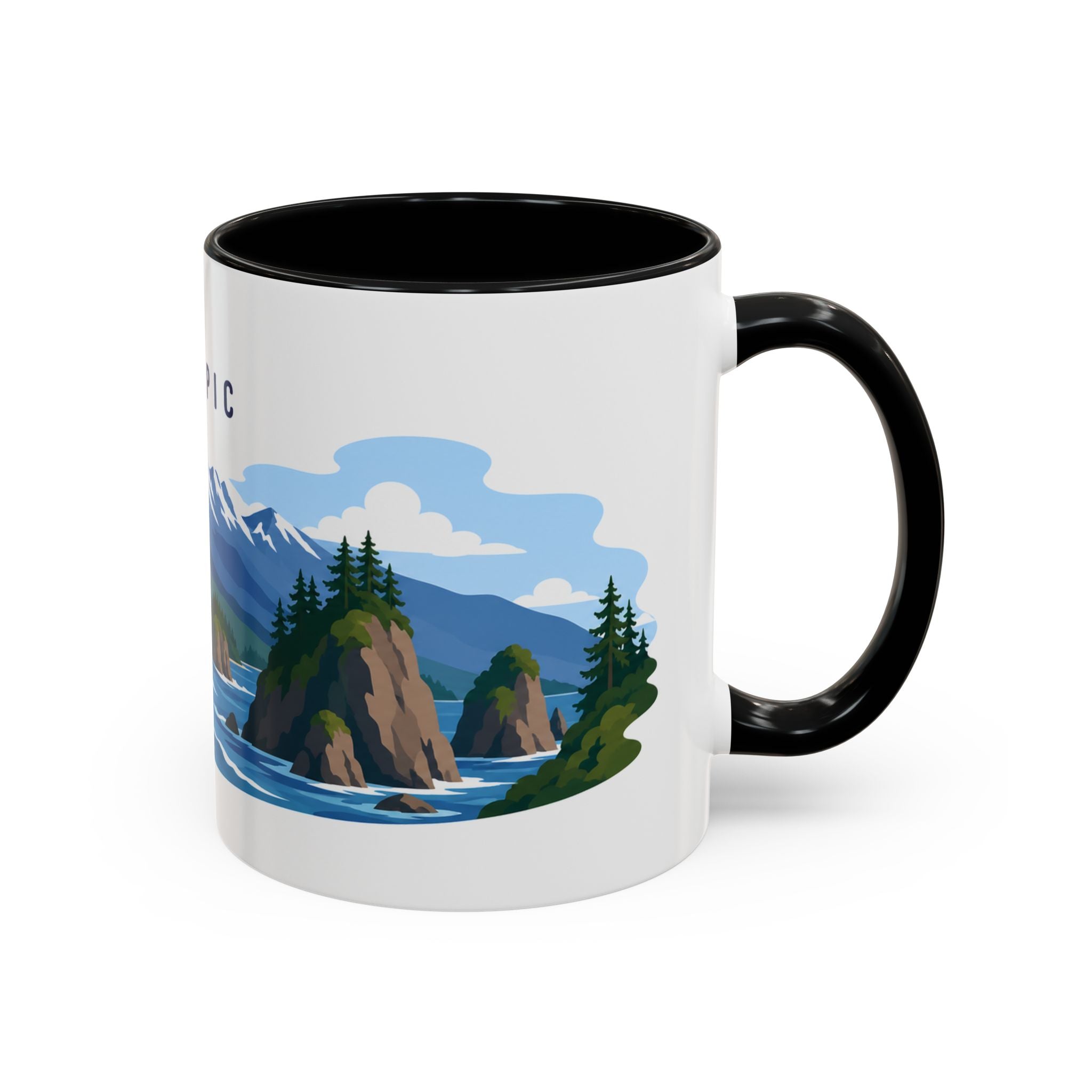 Olympic National Park Coffee Mug | Solid Color Block Park Souvenir | 11oz 15oz Accent Mug