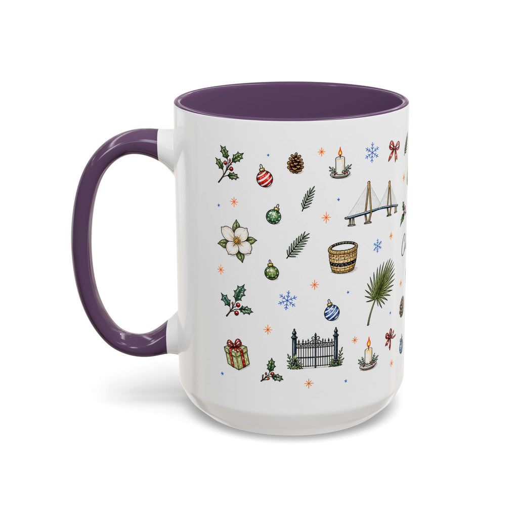 Charleston Christmas Mug | Watercolor City Souvenir, Holiday Travel Gift (11oz/15oz)